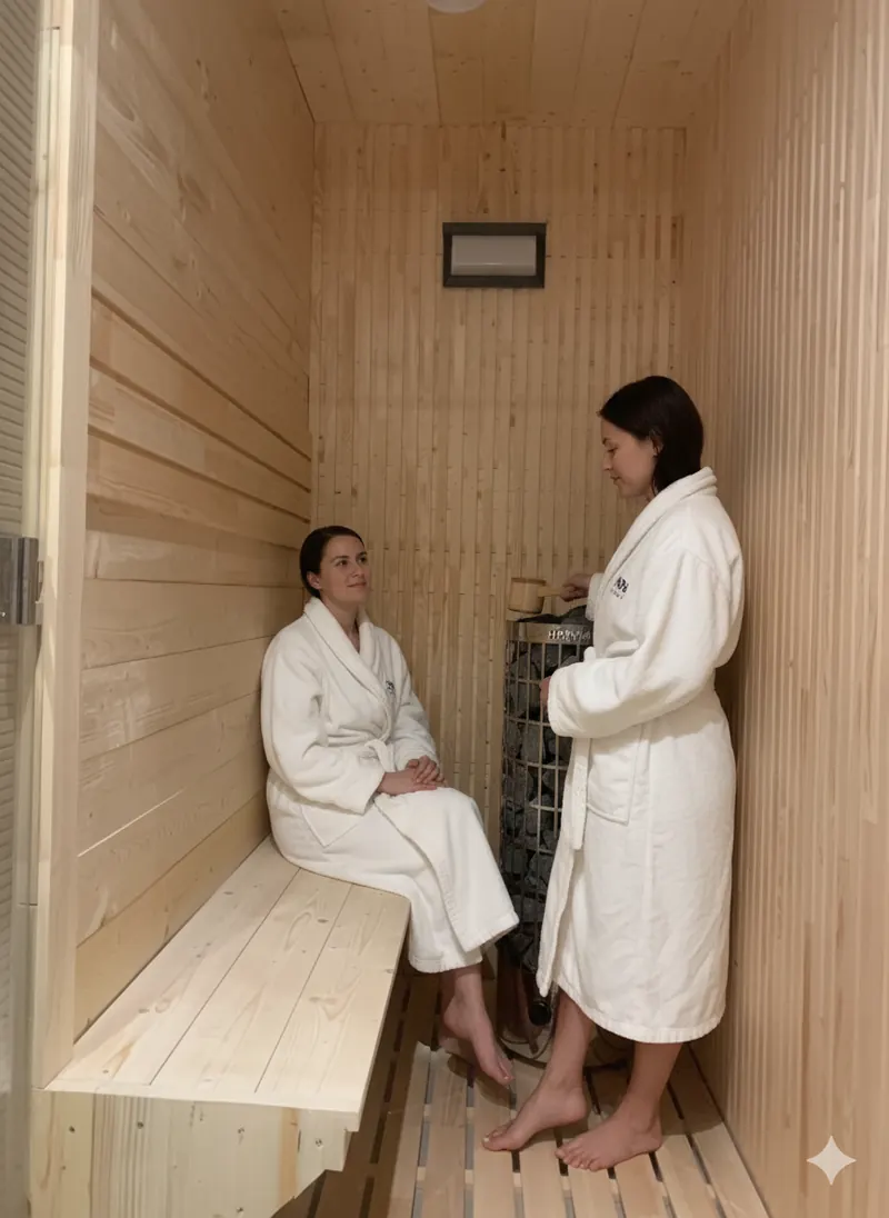 Le sauna de l’espace bien-être
